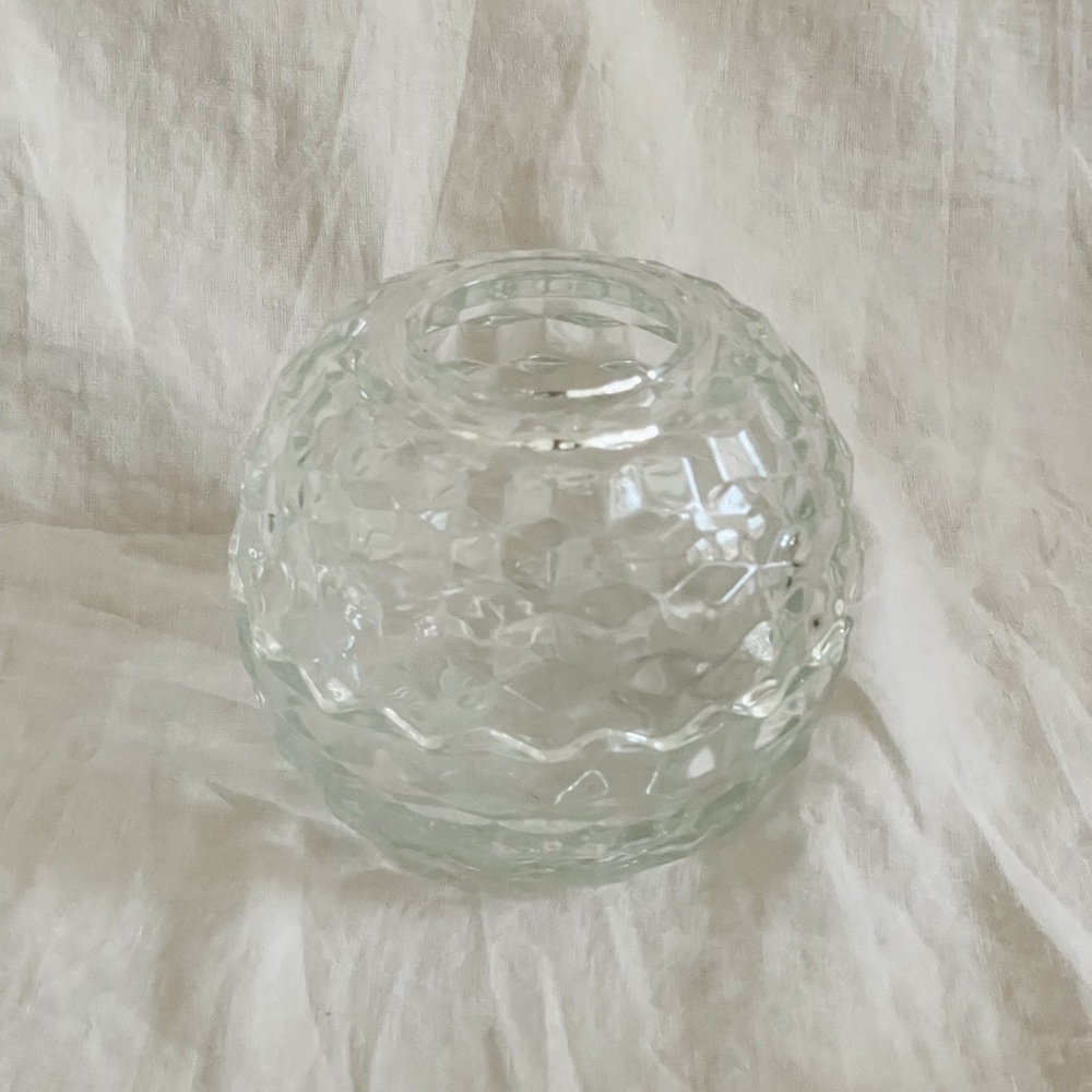 Vintage homco cubist glass fairy lamp